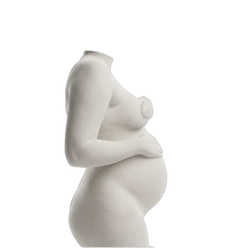 Stork Shape figur i Nordic Chalk