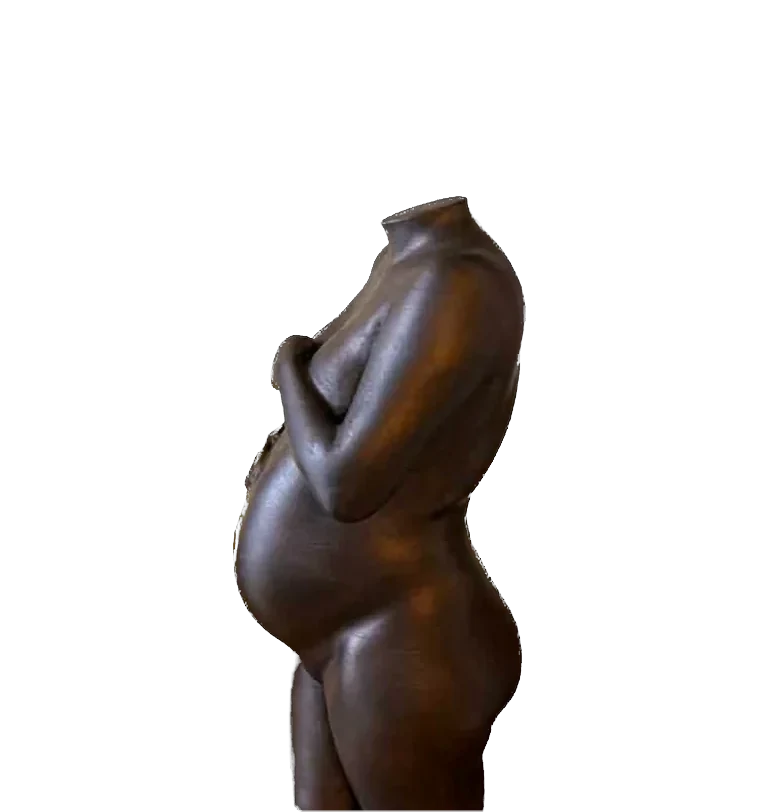 Stork Shape figur i Warm Copper
